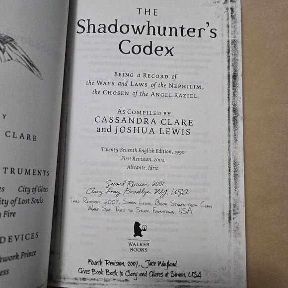 The Shadowhunter's Codex by Cassandra Clare & Joshua Lewis (U011) - Picture 7 of 9